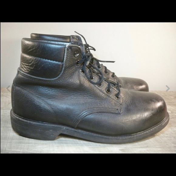 Bates Rubberneck Men's Combat Work Safety Toe Black Leather Boots Size 10.5